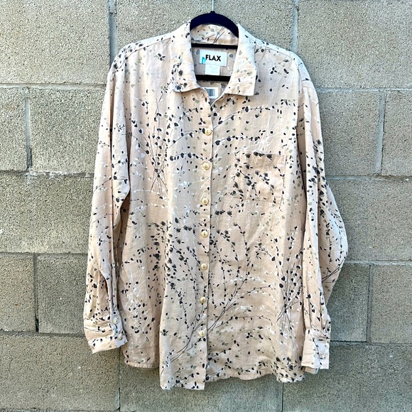 Flax | Tops | Flax 0 Lenin Button Down Shirt Small Runs Big | Poshmark